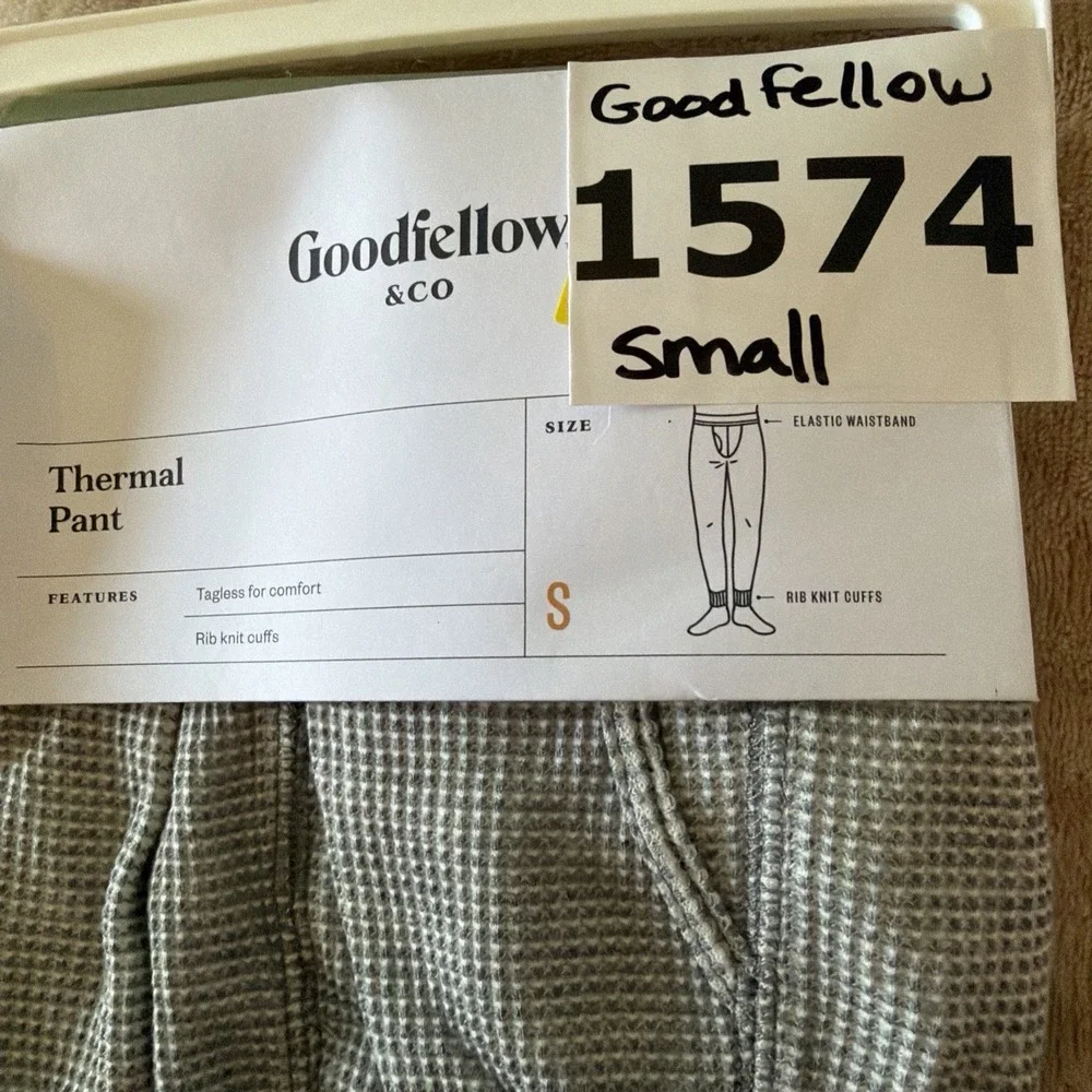 Goodfellow Mens Waffle Thermal Pants Heather Gray Long Johns Sz Small NWT 1574